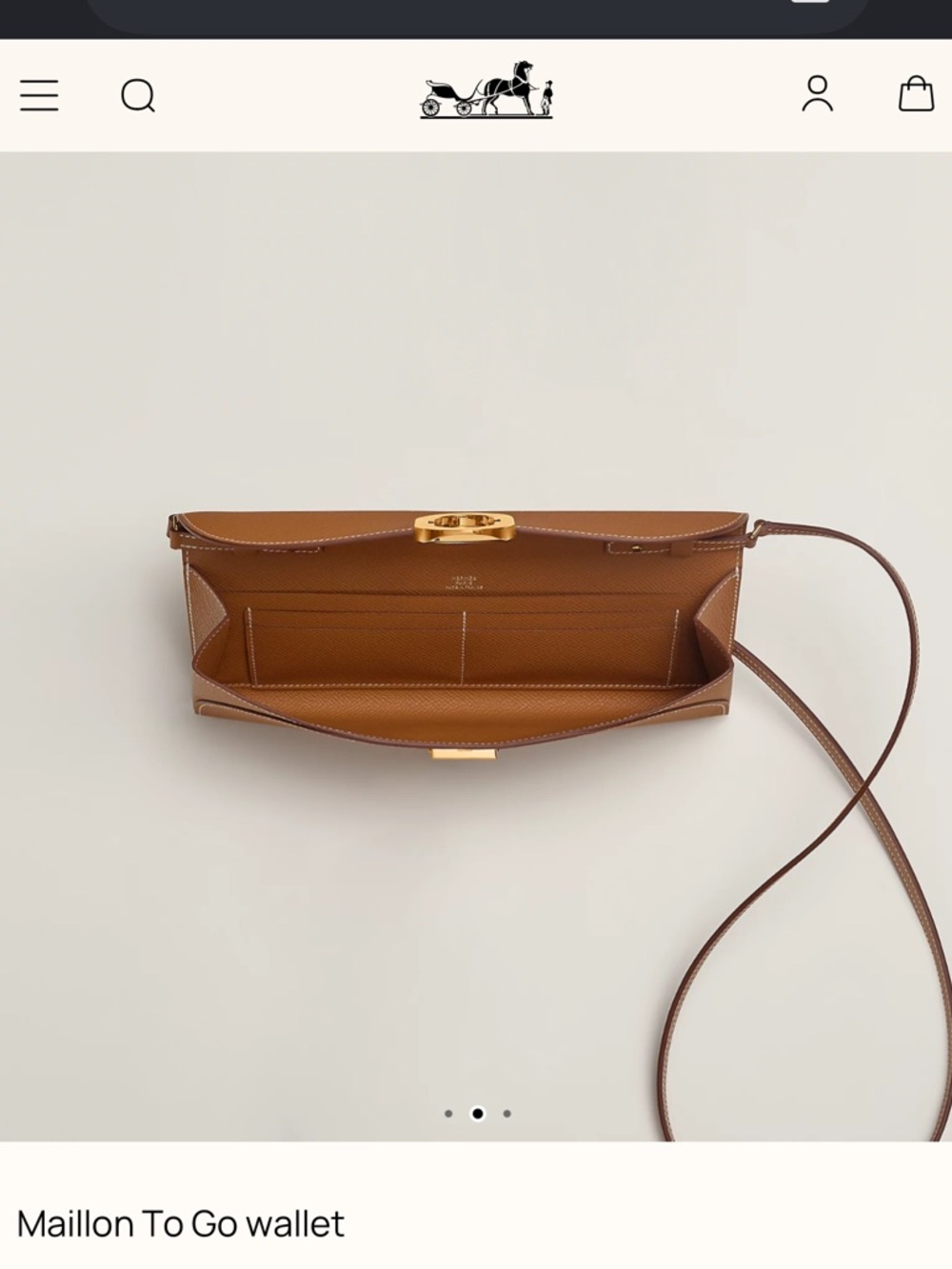 NWT Hermès Maillon To Go Wallet Purse in epsom “gold” chaine d’ancre - Picture 7 of 10